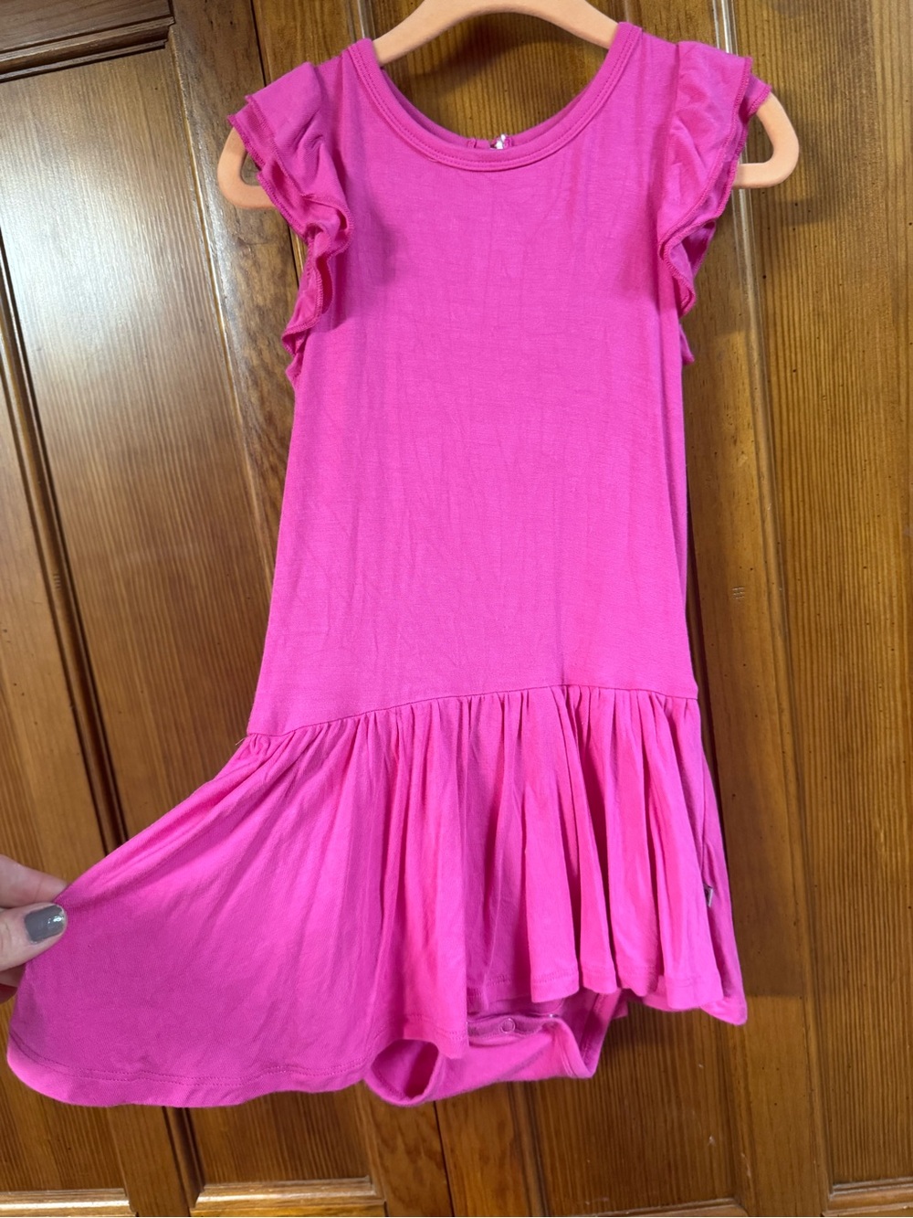 Bums & Roses Bright Pink Ruffle Dress - Picture 1 of 3